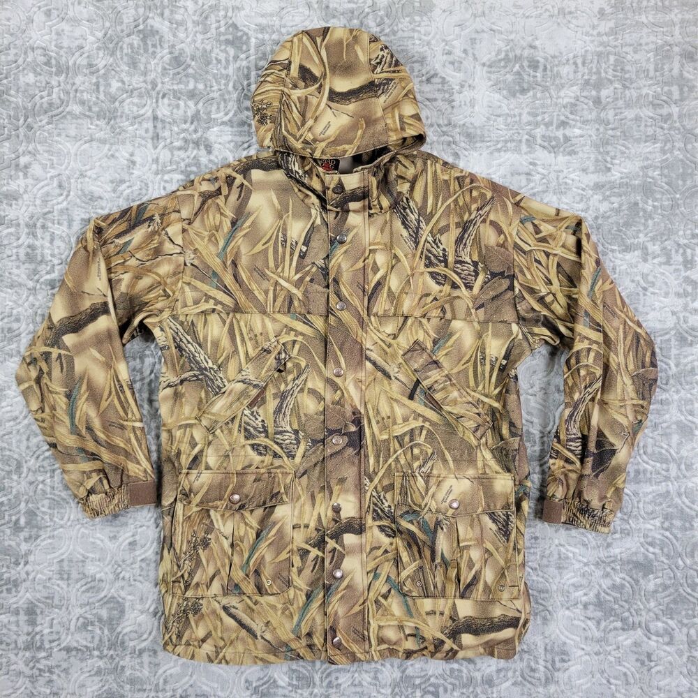 Mad Dog Gear Jacket Mens Large Camo Advantage Wetlands Fleece Stearns Hunting